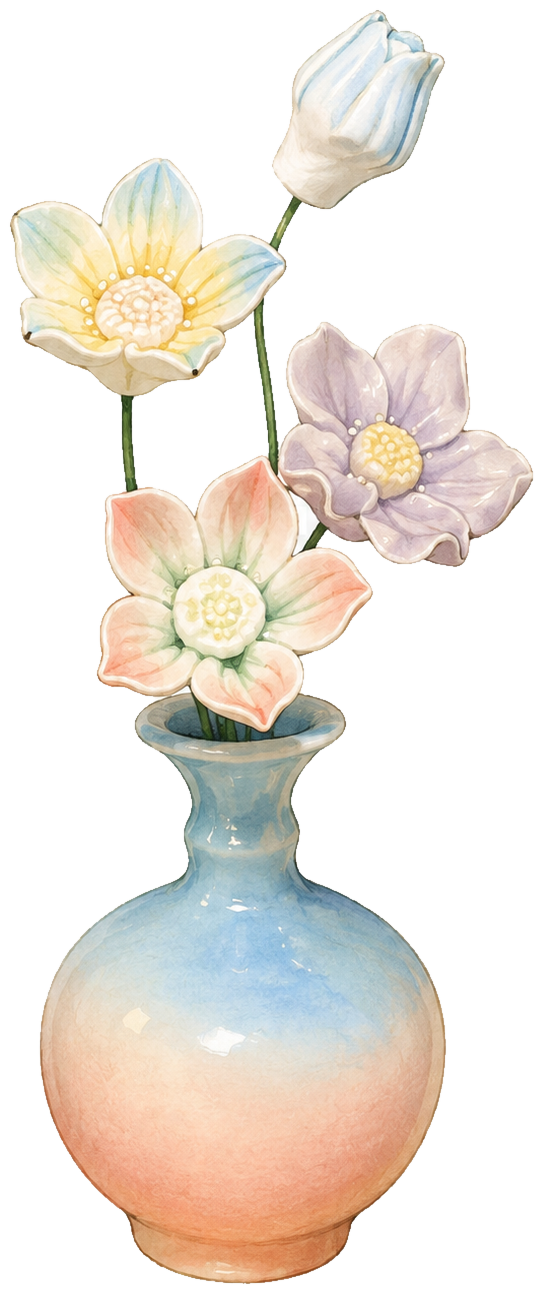 桌面陶瓷花